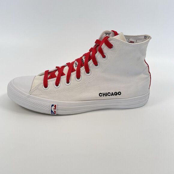 Converse NBA Chicago Bulls Shoes Sneakers Chuck Taylor All Star High Mens 10.5 - Picture 2 of 12